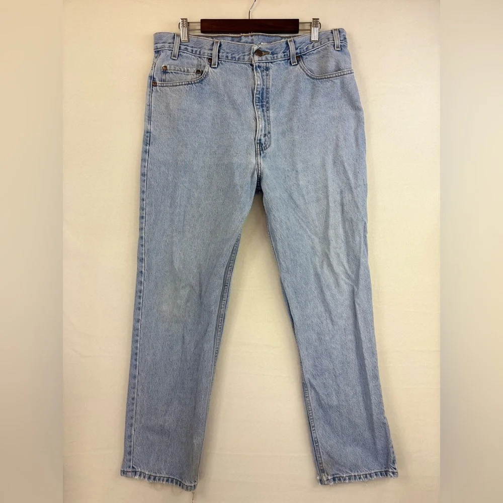 VINTAGE LEVI'S 540 Brown Tag Blue Jean‎ Denim Distressed Relaxed Straight Y2K 38